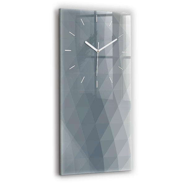 Ceas de sticlă pe perete vertical Abstracția Gri