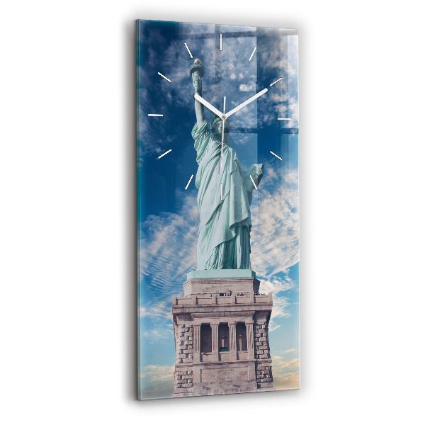 Ceas din sticlă dreptunghiular vertical Statuia Libertății New York