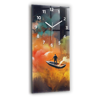 Ceas din sticlă dreptunghiular vertical Imagine Abstractă