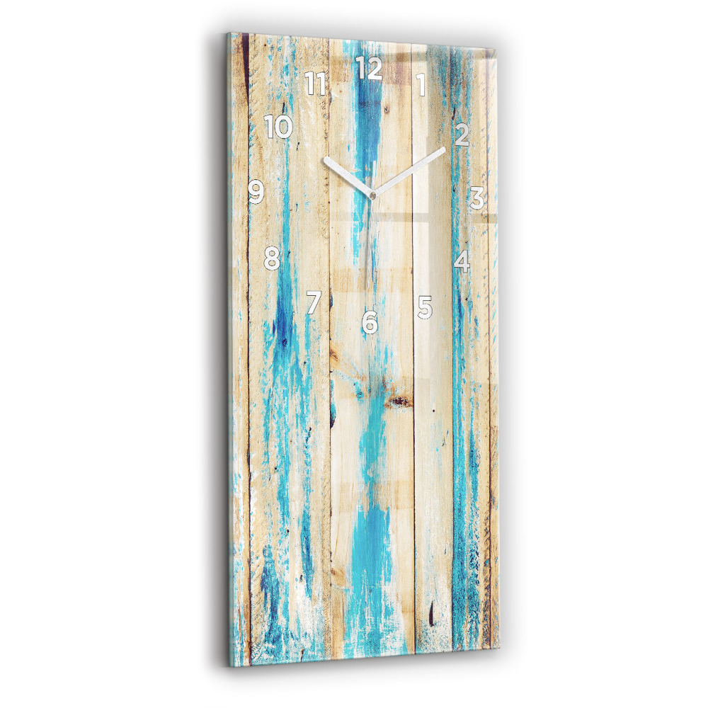 Ceas perete din sticlă dreptunghiular Lemn Zgâriat