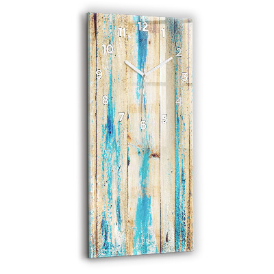 Ceas perete din sticlă dreptunghiular Lemn Zgâriat