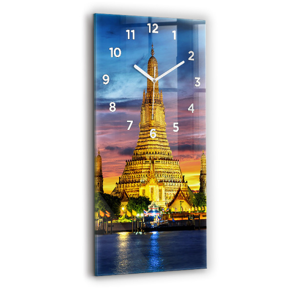 Ceas vertical de perete din sticlă Templul Din Bangkok Thailanda