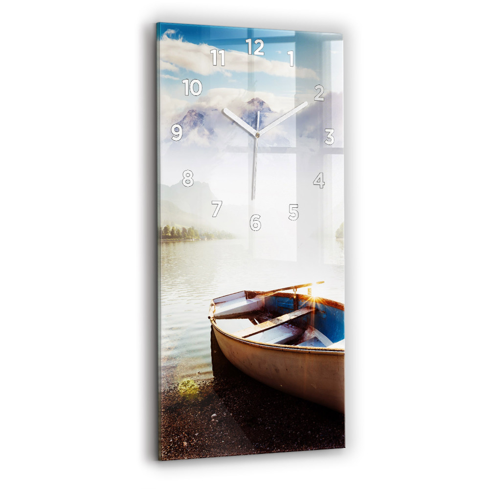 Ceas vertical de perete din sticlă Priveliște Spre Lac