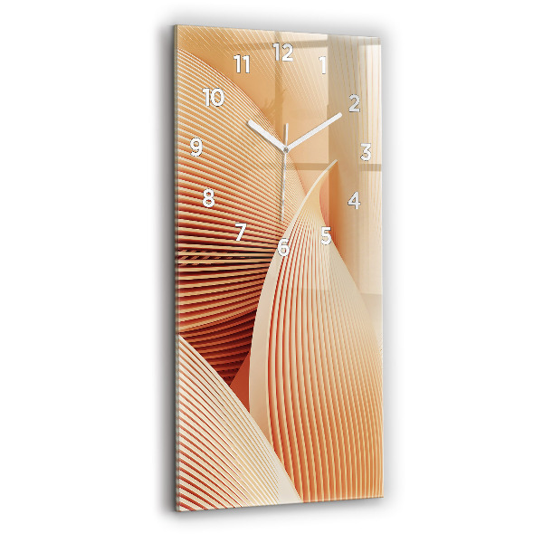 Ceas vertical de perete din sticlă Model De Val Abstract
