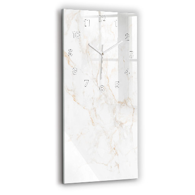 Ceas de sticlă pe perete vertical Marmură Elegantă