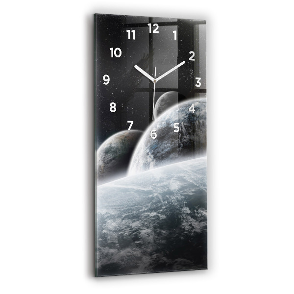 Ceas din sticlă dreptunghiular vertical Spațiul Și Planetele