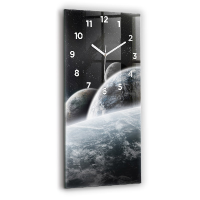 Ceas din sticlă dreptunghiular vertical Spațiul Și Planetele