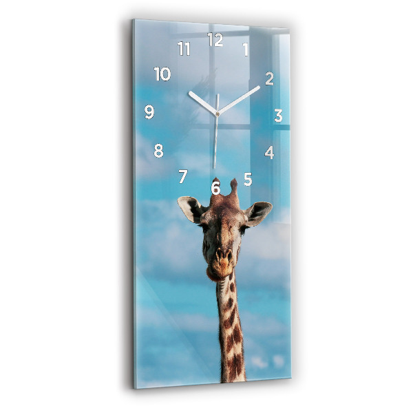 Ceas din sticlă dreptunghiular vertical Capul Unei Girafe Pe Cer