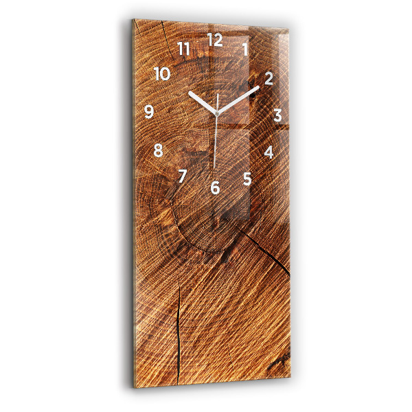 Ceas de sticlă pe perete vertical Lemn Decorativ