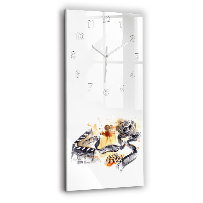 Ceas de sticlă pe perete vertical Cinematografia Camerei