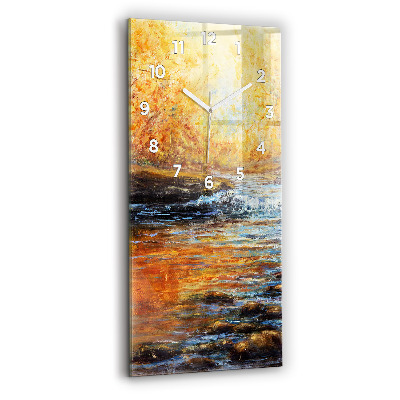 Ceas de sticlă pe perete vertical Artă Artistică
