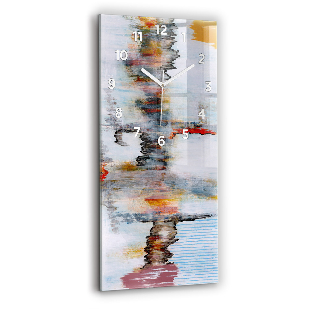 Ceas de sticlă pe perete vertical Abstracția