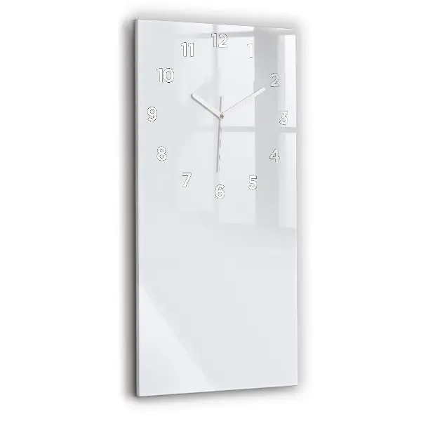 Ceas din sticlă dreptunghiular vertical Culoare Alb Închis