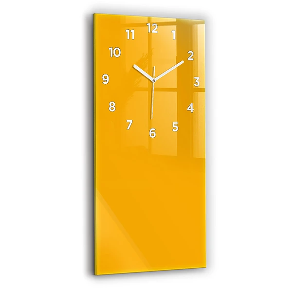 Ceas din sticlă dreptunghiular vertical Culoare: Galben-Auriu