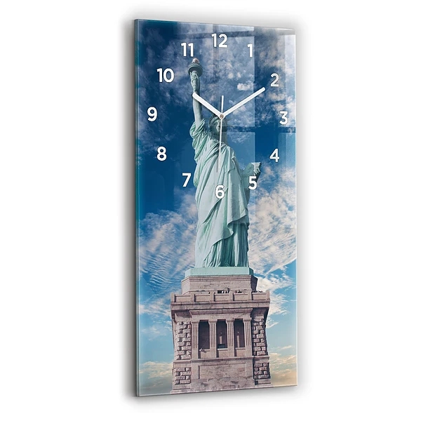 Ceas din sticlă dreptunghiular vertical Statuia Libertății New York