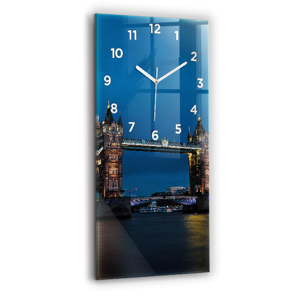 Ceas de sticlă pe perete vertical Tower Bridge Londra Noaptea