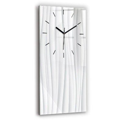 Ceas vertical de perete din sticlă Textura valuri