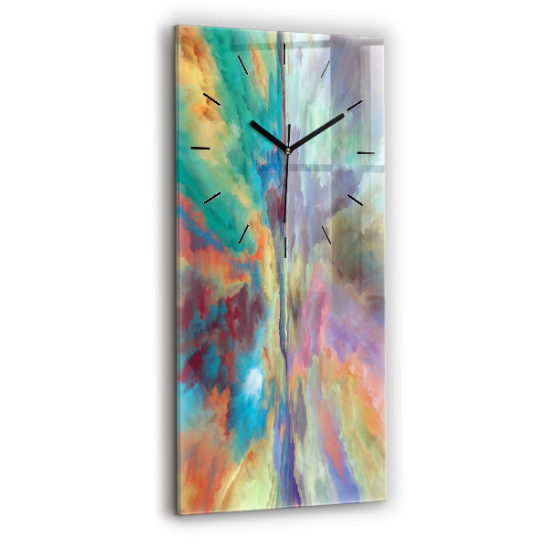 Ceas din sticlă dreptunghiular vertical Peisaj abstract