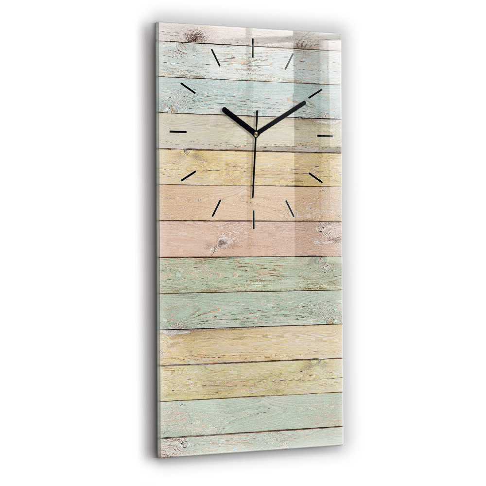 Ceas din sticlă dreptunghiular vertical Plăci colorate