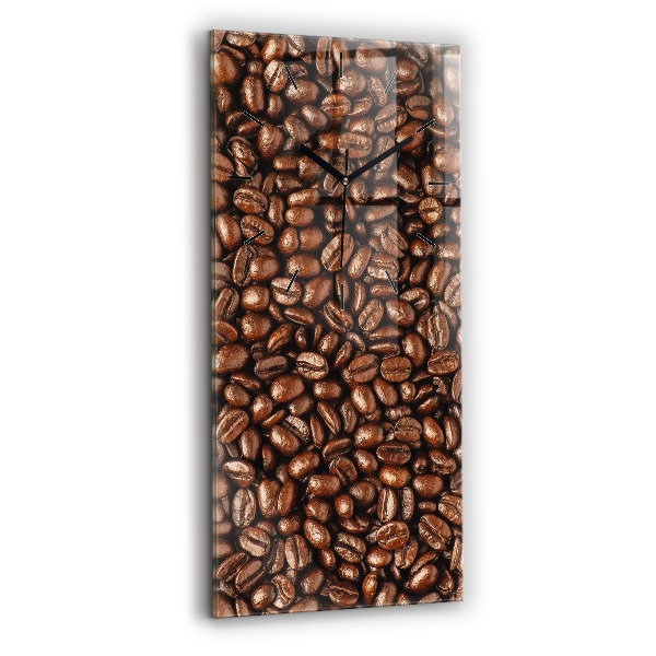 Ceas perete din sticlă dreptunghiular Boabe de cafea