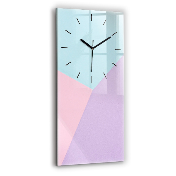 Ceas din sticlă dreptunghiular vertical Model pastel