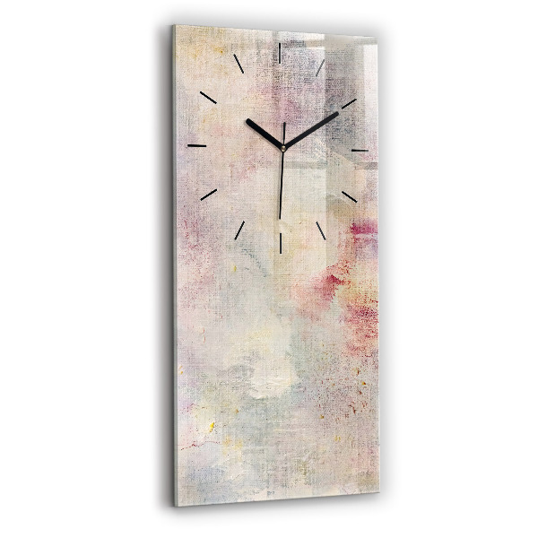 Ceas vertical de perete din sticlă Abstracție pictată