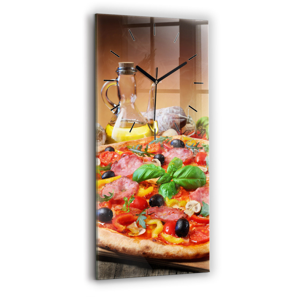 Ceas de sticlă pe perete vertical Inima culinară a Italiei