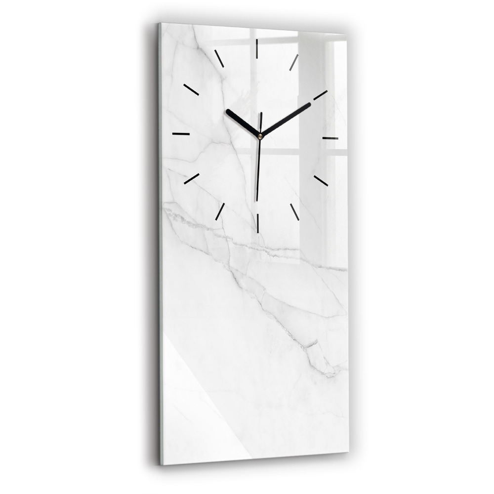 Ceas din sticlă dreptunghiular vertical Marmură decorativă