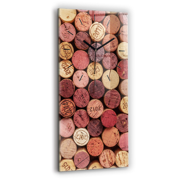 Ceas perete din sticlă dreptunghiular dopuri de vin
