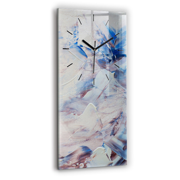 Ceas de sticlă pe perete vertical Textura abstractă de vopsea