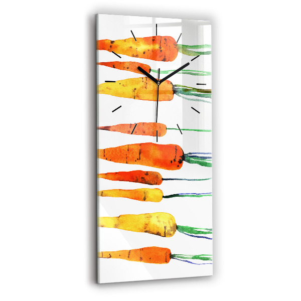 Ceas din sticlă dreptunghiular vertical Ilustrație de morcovi
