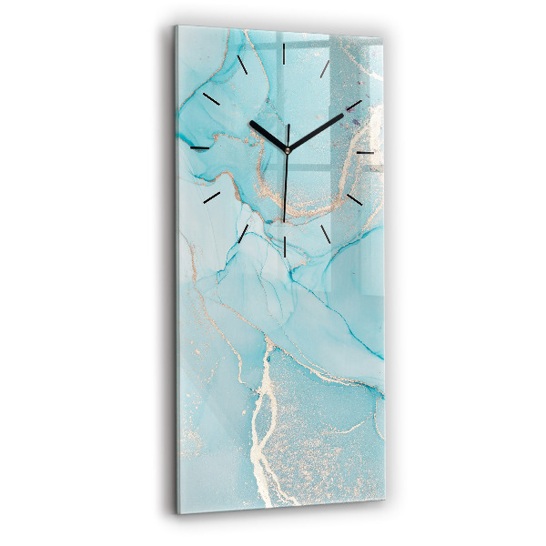 Ceas din sticlă dreptunghiular vertical Marmură decorativă
