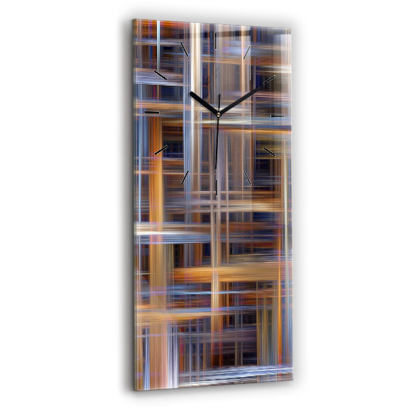 Ceas perete din sticlă dreptunghiular Abstracția geometriei