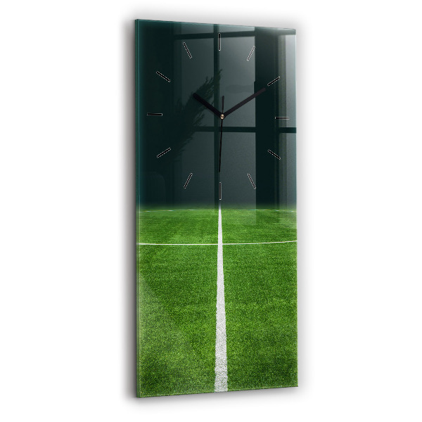 Ceas de sticlă pe perete vertical Teren de fotbal