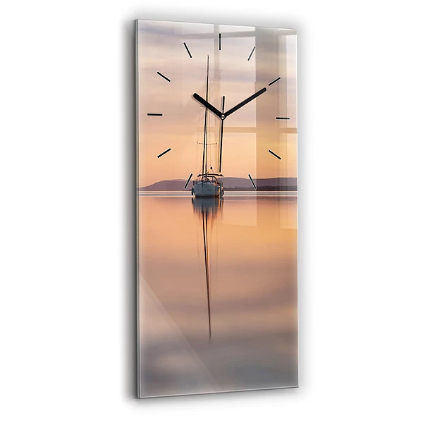 Ceas din sticlă dreptunghiular vertical Lacul Balaton SUA
