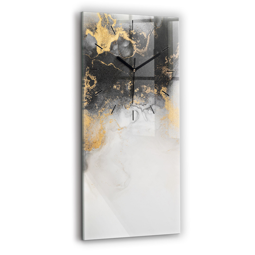 Ceas de sticlă pe perete vertical Marmură artistică