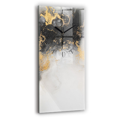 Ceas de sticlă pe perete vertical Marmură artistică