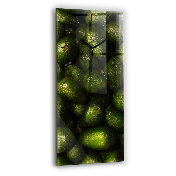 Ceas de sticlă pe perete vertical Un avocado