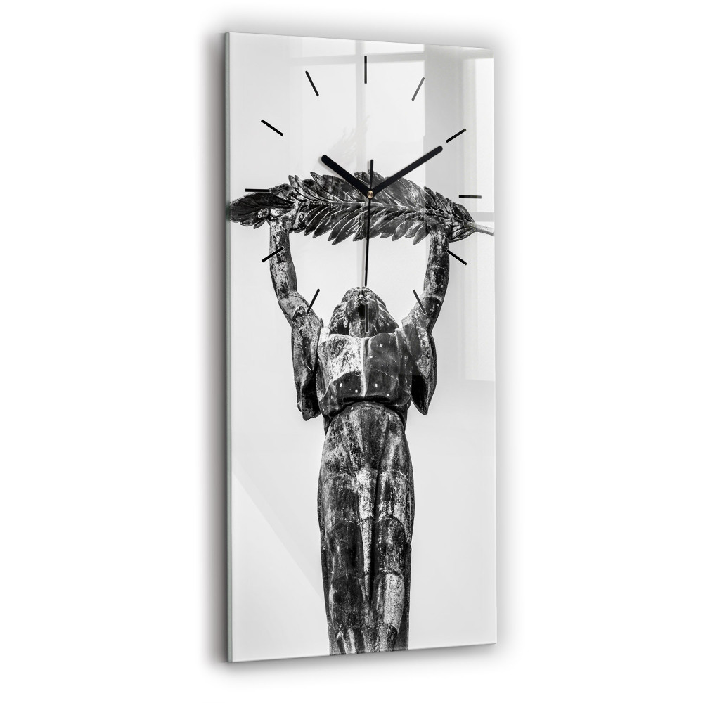 Ceas din sticlă dreptunghiular vertical Statuia Libertății din Budapesta