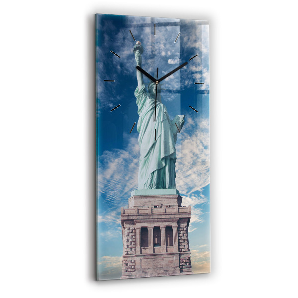 Ceas din sticlă dreptunghiular vertical Statuia Libertății New York