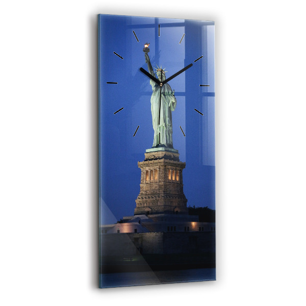 Ceas perete din sticlă dreptunghiular Statuia Libertății New York