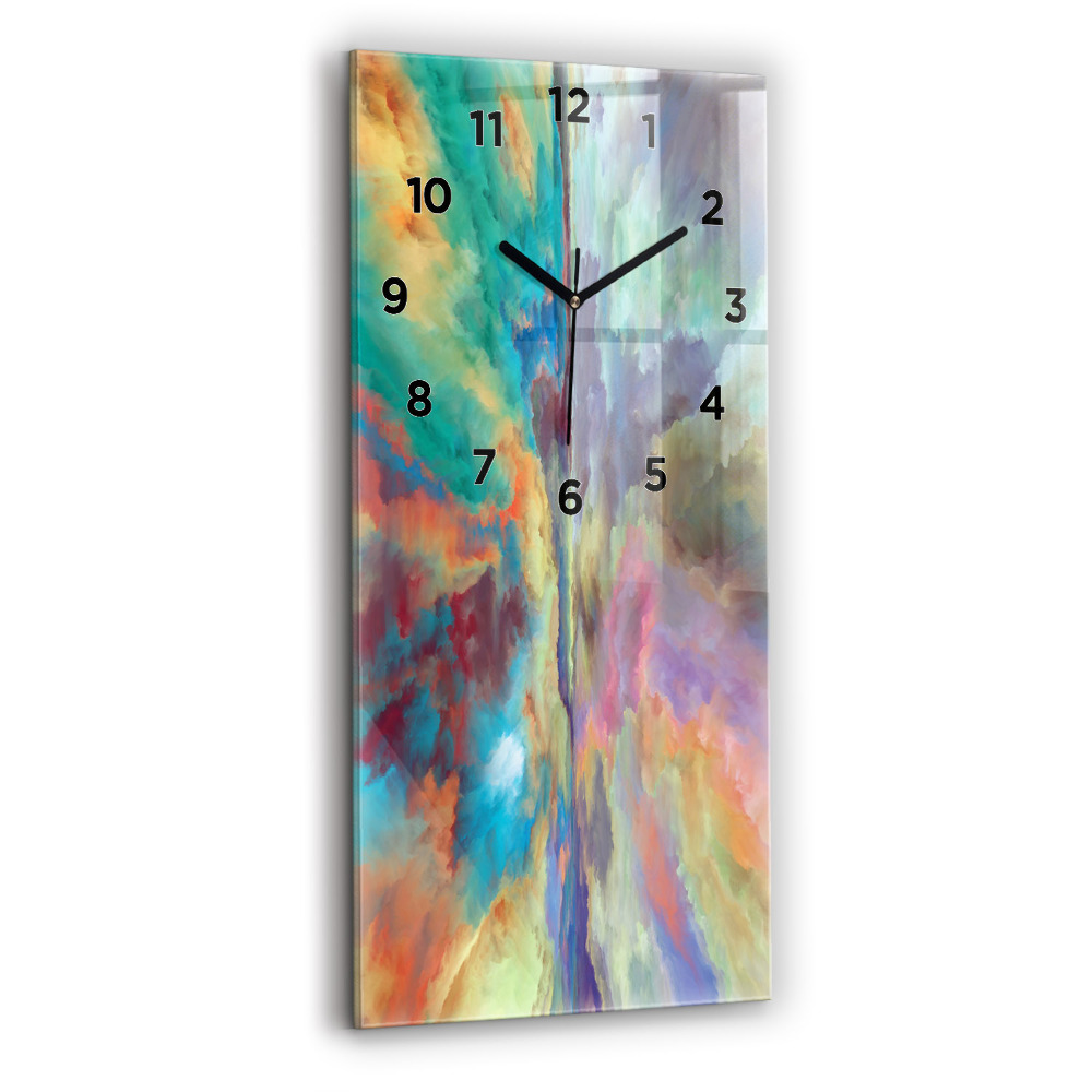 Ceas din sticlă dreptunghiular vertical Peisaj abstract