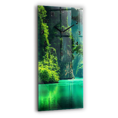 Ceas perete din sticlă dreptunghiular Peisaj natural din Thailanda