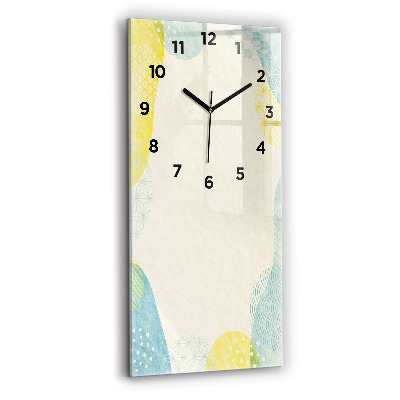 Ceas din sticlă dreptunghiular vertical Rama cu modele