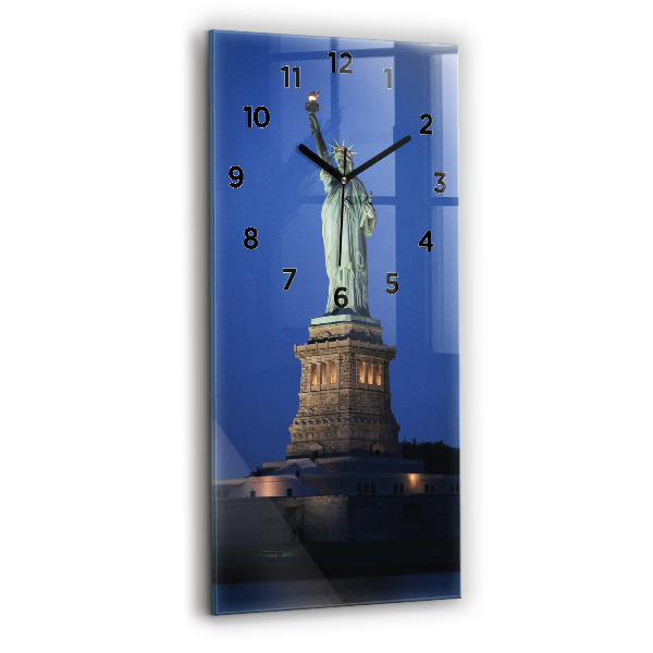 Ceas perete din sticlă dreptunghiular Statuia Libertății New York