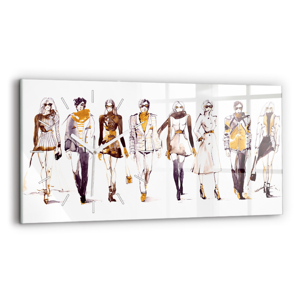 Ceas din sticlă orizontale Femeie și bărbat