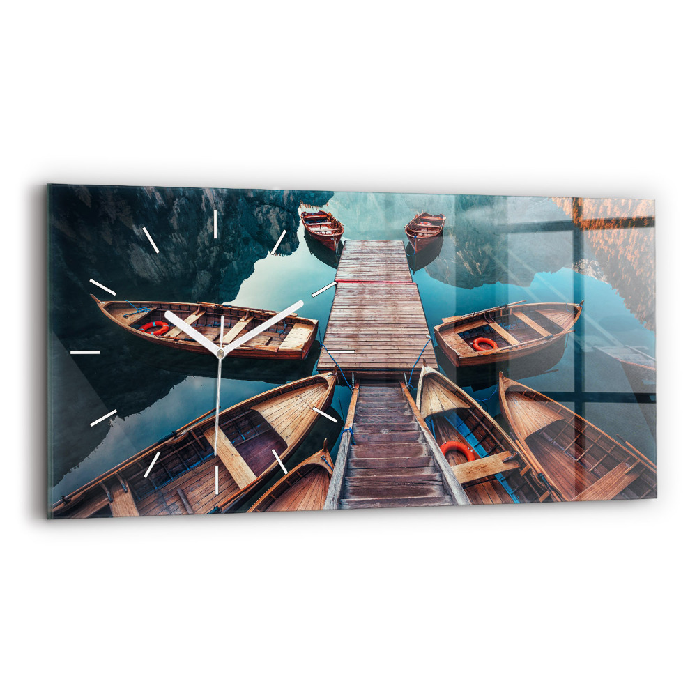 Ceas din sticlă orizontale Pod și Lac