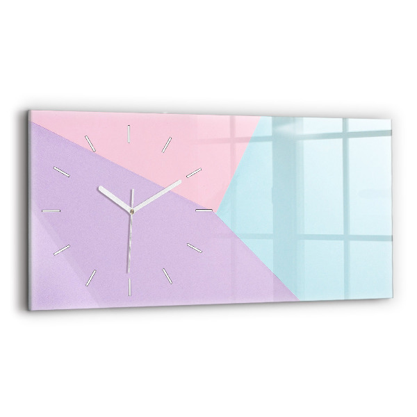 Ceas din sticlă orizontale Model pastel