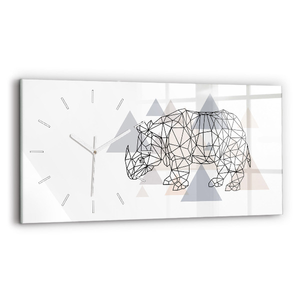 Ceas din sticlă orizontale Model geometric