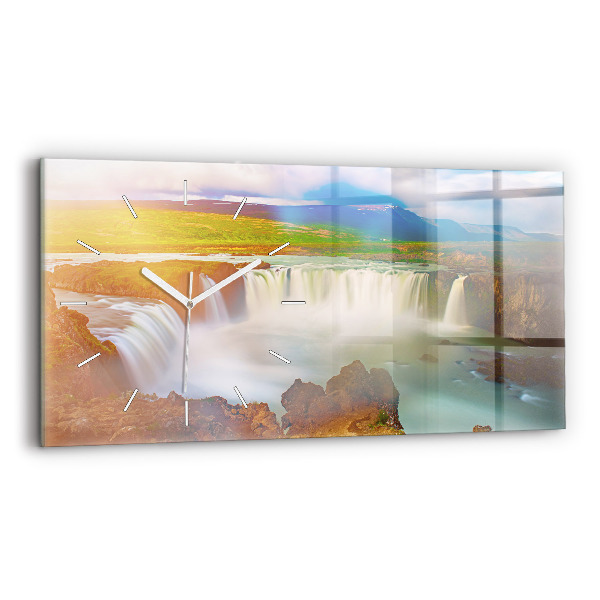 Ceas din sticlă orizontale Godafoss în Islanda
